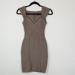 Guess Tan Bandage Sleeveless Dress